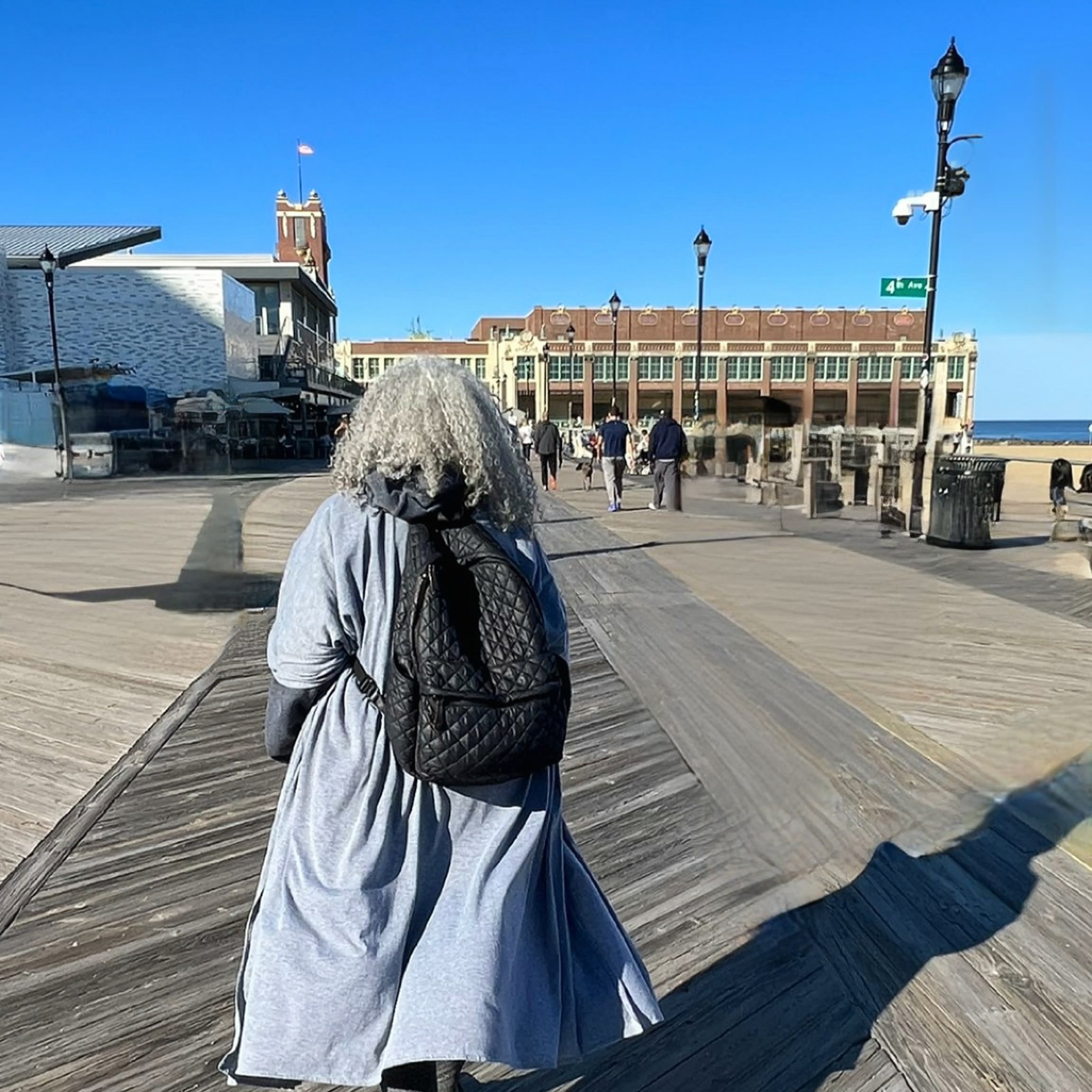 Kelly Walker Edwards on the Asbury Park boardwalk